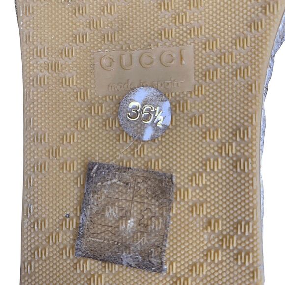 Gucci Pilar Espadrille Flats EU 36.5 US 6.5 GG Supreme Logo St. Tian Slip Ons - Picture 11 of 15